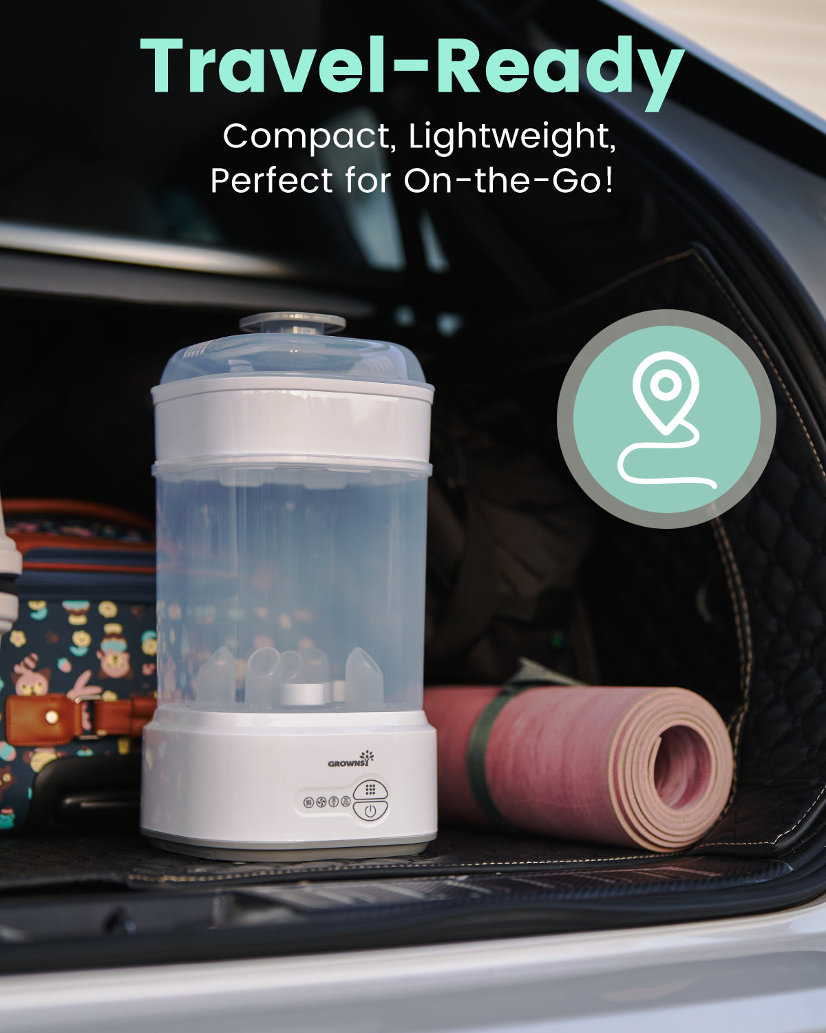 Grownsy - Bottle Sterilizer and Dryer Sterilizer - Compact Electric Steam Function