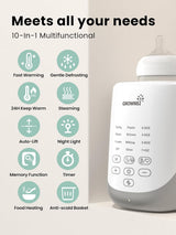 Grownsy - Fast Baby Bottle Warmer with Smart Auto-Lift and Night Light
