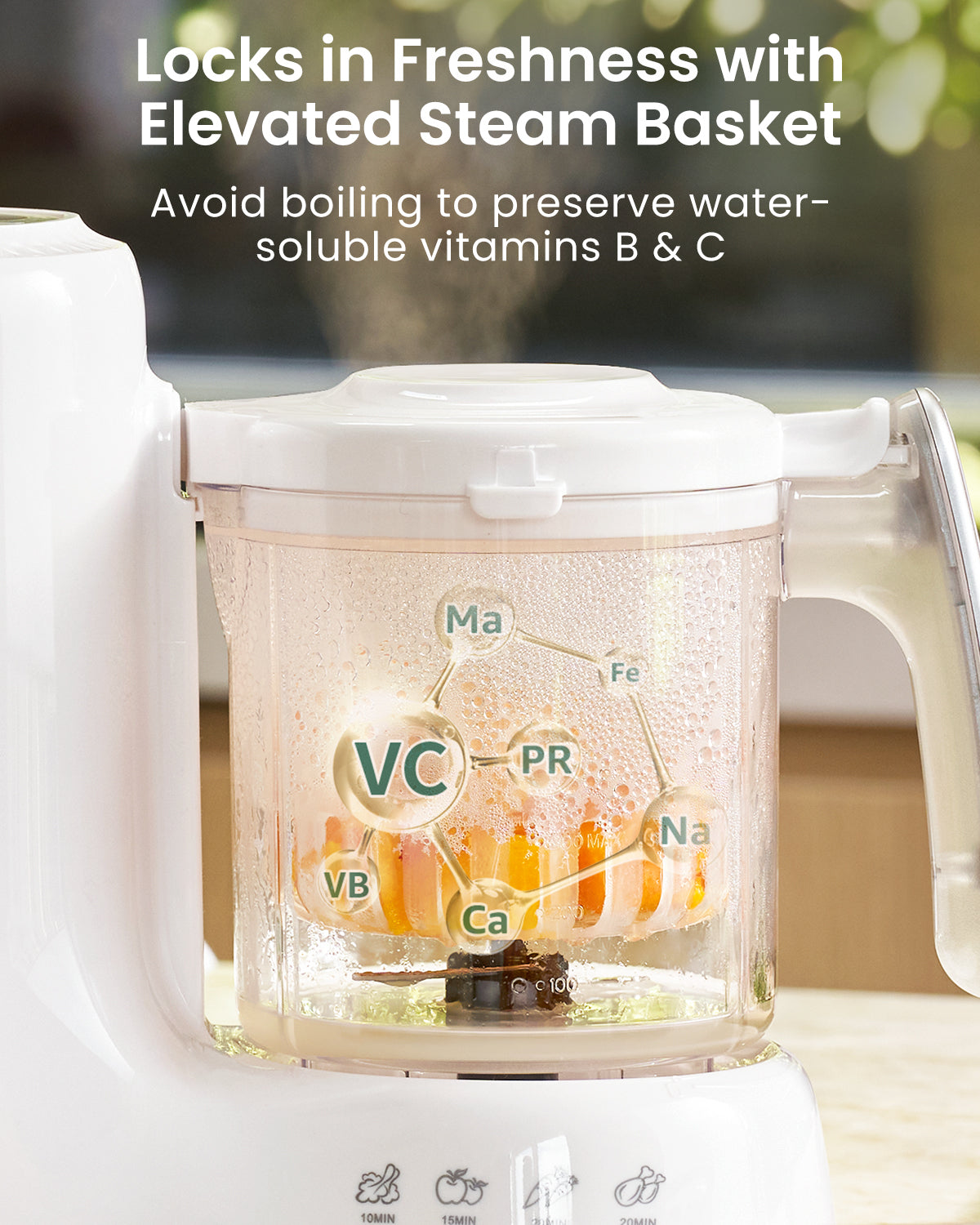 Grownsy Food Maker Steamer Blender - Auto Cooking Grinding and Sterilizing for Baby