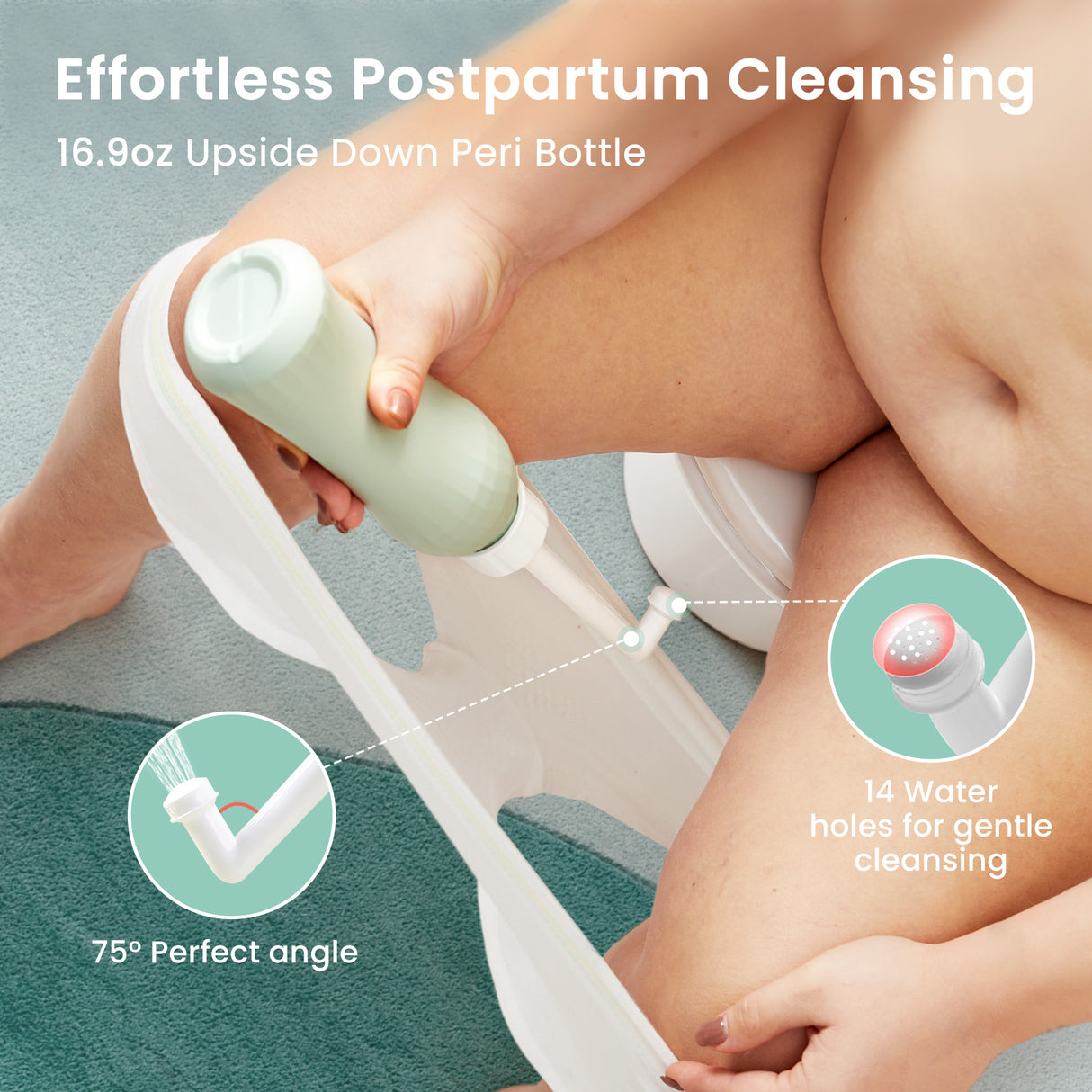 Grownsy - Postpartum Recovery Kit with Peri Bottle - Ice Packs & Underwear - Multicolor
