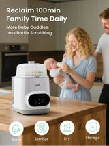 Grownsy - EaseClean Bottle Washer Pro | All-in-One Bottle Washer and Sterilizer and Dryer