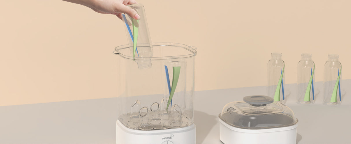 Grownsy - Electric Baby Bottle Sterilizer with Steam Function - Quick & Effective