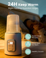 Grownsy 8-in-1 Bottle Warmer For Breast Milk & Formula-Temp Control & Sterilize-White