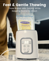 Grownsy 8-in-1 Bottle Warmer For Breast Milk & Formula-Temp Control & Sterilize-White