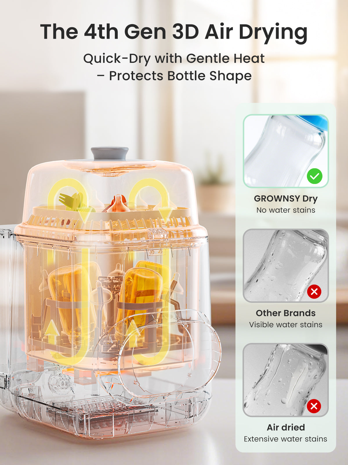Grownsy - EaseClean Bottle Washer Pro | All-in-One Bottle Washer and Sterilizer and Dryer