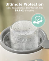 Grownsy 8-in-1 Bottle Warmer For Breast Milk & Formula-Temp Control & Sterilize-White