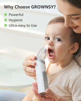 Grownsy - Baby Nasal Aspirator Electric with Automatic Cleaning - White