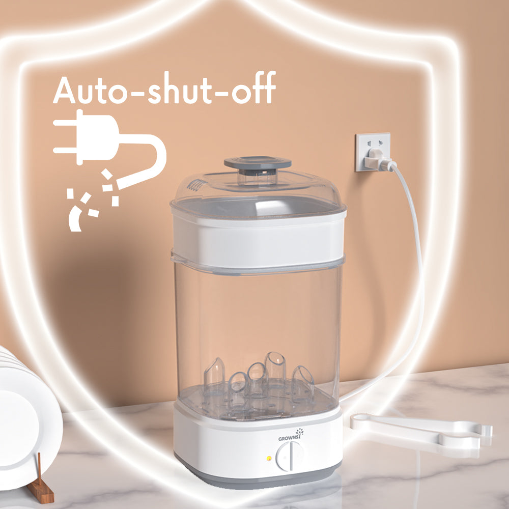Grownsy - Electric Baby Bottle Sterilizer with Steam Function - Quick & Effective