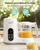Grownsy Food Maker Steamer Blender - Auto Cooking Grinding and Sterilizing for Baby